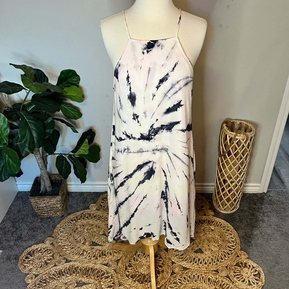 Altar’d State Tie Dye Halter Neckline Swing Dress